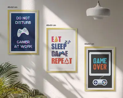 Set 3 slike u okviru motivi za zabavu igrača