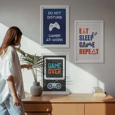 Set 3 slike u okviru motivi za zabavu igrača