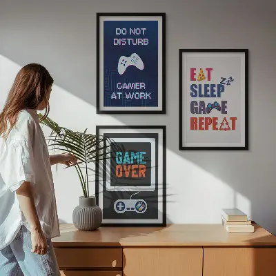 Set 3 slike u okviru motivi za zabavu igrača