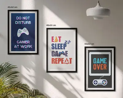 Set 3 slike u okviru motivi za zabavu igrača