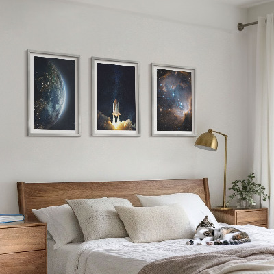 Zidna galerija Svemir Zemlja raketa galaksija