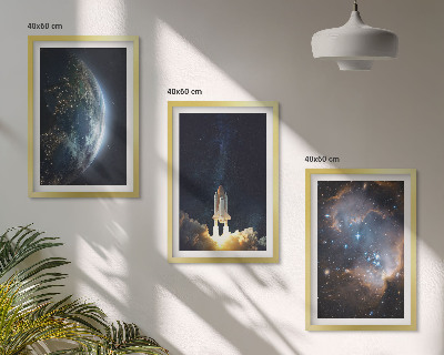 Zidna galerija Svemir Zemlja raketa galaksija