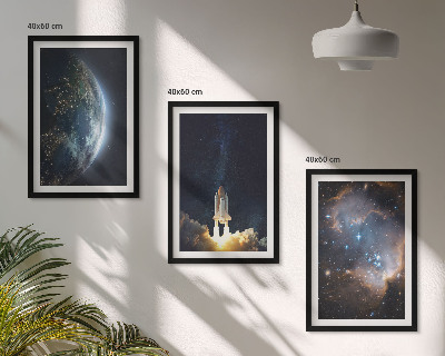 Zidna galerija Svemir Zemlja raketa galaksija