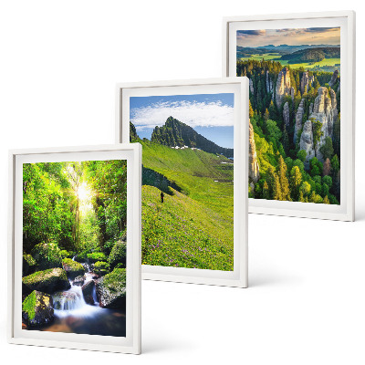 Set 3 slike u okviru Zelene planine, vodopadna šuma