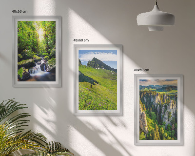 Set 3 slike u okviru Zelene planine, vodopadna šuma