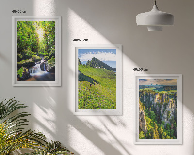Set 3 slike u okviru Zelene planine, vodopadna šuma