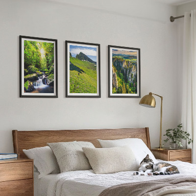 Set 3 slike u okviru Zelene planine, vodopadna šuma