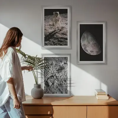 Fotografija Mjeseca astronauta u okviru