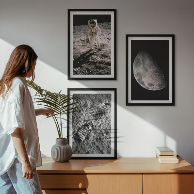Triptih u okviru Fotografija Mjeseca astronauta