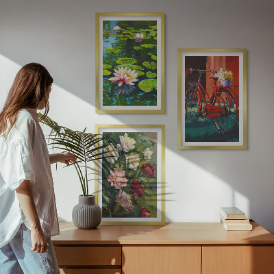 Zidna galerija Ljiljani u vrtu, šareno cvijeće