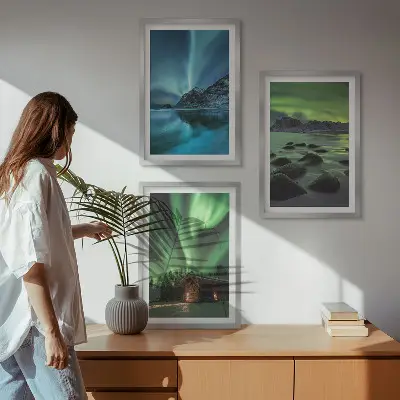 Zidna galerija zimski pejzaži planine Aurora