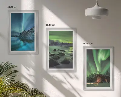 Zidna galerija zimski pejzaži planine Aurora