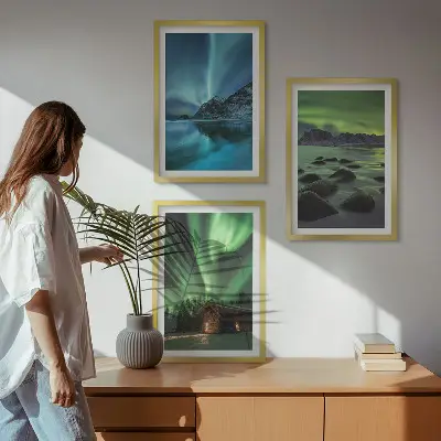 Zidna galerija zimski pejzaži planine Aurora