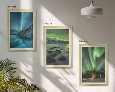 Zidna galerija zimski pejzaži planine Aurora