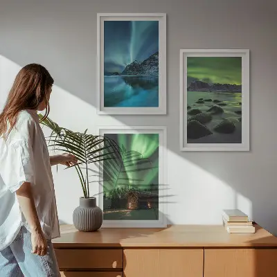 Zidna galerija zimski pejzaži planine Aurora