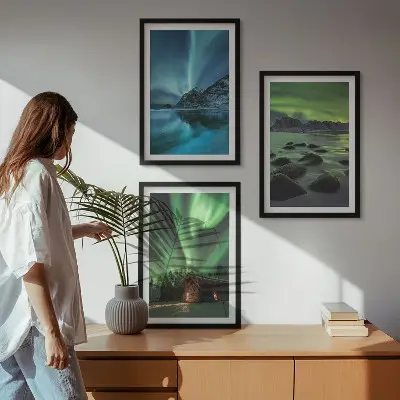 Zidna galerija zimski pejzaži planine Aurora