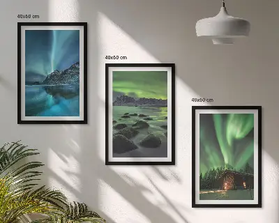 Zidna galerija zimski pejzaži planine Aurora