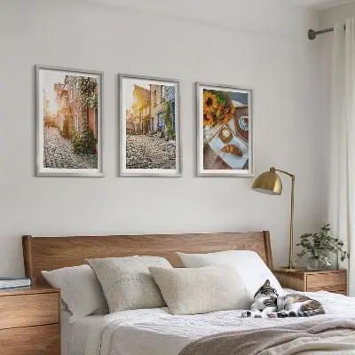 Slika Suncokreti s ulične kave triptih u okviru