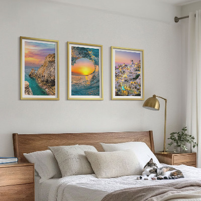 Zidna galerija Morski valovi bijele kuće Santorini