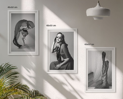 Zidna galerija Crno-bijeli portreti žena