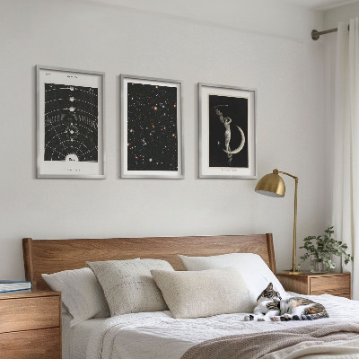 Set 3 slike u okviru Noćna figura Sunčevog sustava