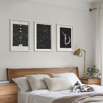 Set 3 slike u okviru Noćna figura Sunčevog sustava