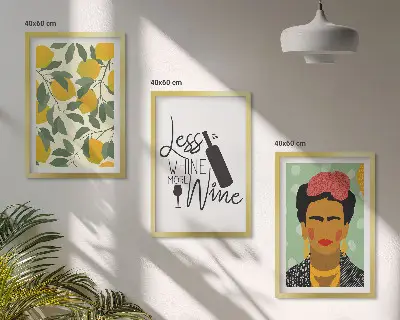 Portret Fride s limunovim vinom triptih u okviru