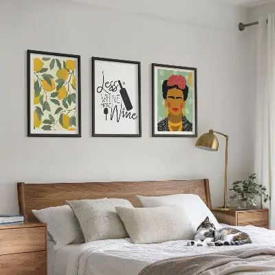 Portret Fride s limunovim vinom triptih u okviru