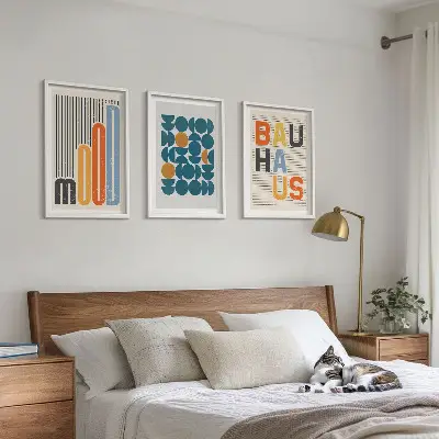 Zidna galerija geometrijski uzorci u stilu Bauhausa