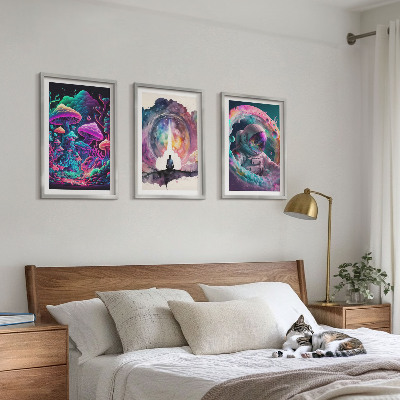 Zidna galerija Šarene ilustracije fantastične umjetnosti