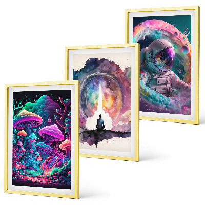 Zidna galerija Šarene ilustracije fantastične umjetnosti