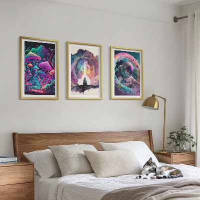 Zidna galerija Šarene ilustracije fantastične umjetnosti