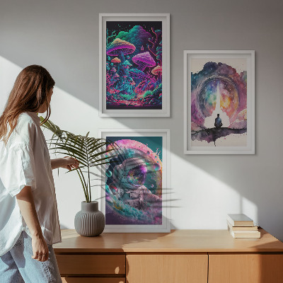 Zidna galerija Šarene ilustracije fantastične umjetnosti