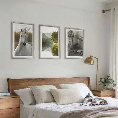 Priroda rijeke Bijeli konji set 3 slike u okviru