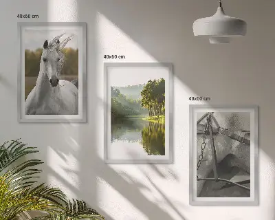 Priroda rijeke Bijeli konji set 3 slike u okviru