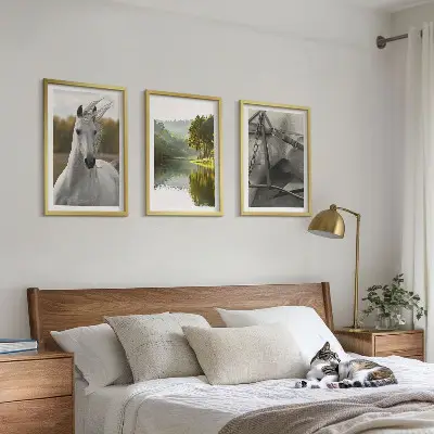 Priroda rijeke Bijeli konji set 3 slike u okviru