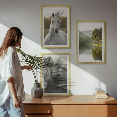 Priroda rijeke Bijeli konji set 3 slike u okviru
