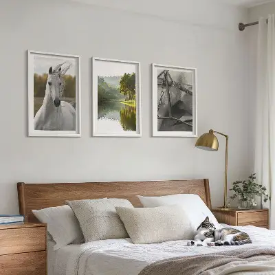 Priroda rijeke Bijeli konji set 3 slike u okviru
