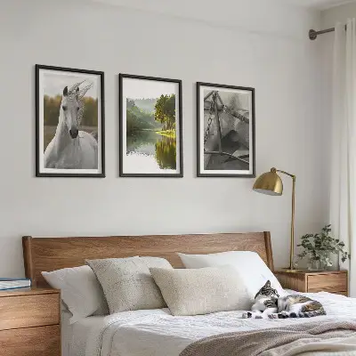 Priroda rijeke Bijeli konji set 3 slike u okviru