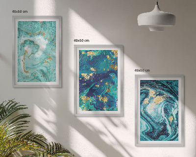 Zidna galerija Apstrakcija tirkizne boje