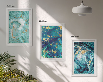 Zidna galerija Apstrakcija tirkizne boje