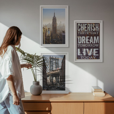 Zidna galerija Citat o pejzažima New Yorka