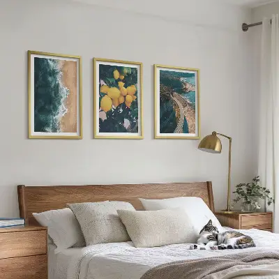 Zidna galerija morska plaža s limunima i planinama