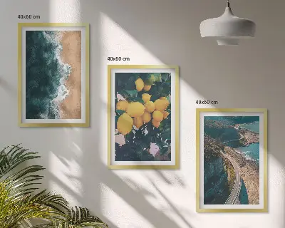 Zidna galerija morska plaža s limunima i planinama