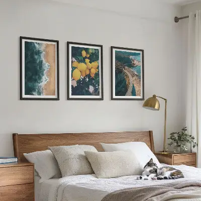 Zidna galerija morska plaža s limunima i planinama