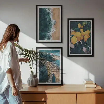 Zidna galerija morska plaža s limunima i planinama