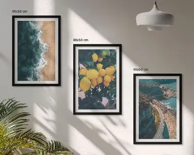 Zidna galerija morska plaža s limunima i planinama