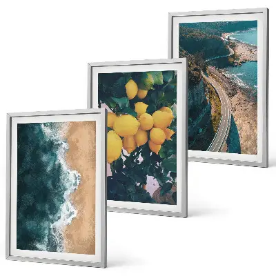 Zidna galerija morska plaža s limunima i planinama