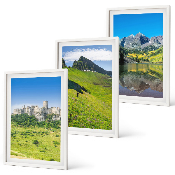 Set 3 slike u okviru Zelena brda s dvorcem