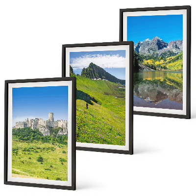 Set 3 slike u okviru Zelena brda s dvorcem